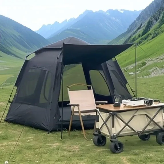 instant tent-black coated